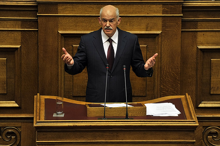 Year in review: Business: Greek prime minister George Papandreou