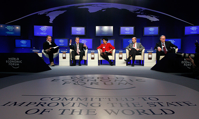 Year in review: Business: A panel discussion at the World Economic Forum  in Davos