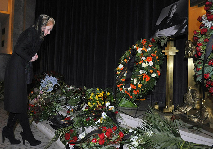 Vaclav Havel funeral : Former Czech President Vaclav Havel's widow Dagmar Havlova 