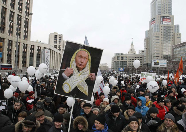 24 hours in pictures: Demonstrators in Moscow