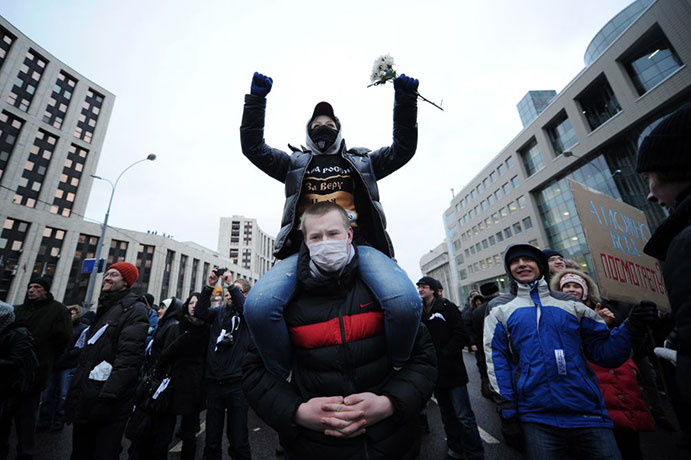 24 hours in pictures: Moscow protest