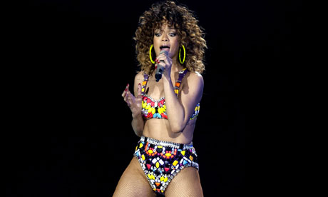 Rihanna in concert at the O2 Arena, London