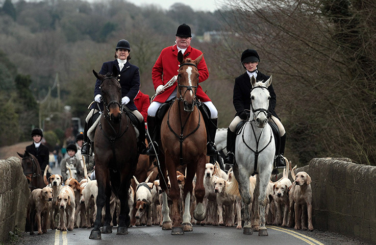 boxing day hunts: Boxing Day hunt in Lacock 