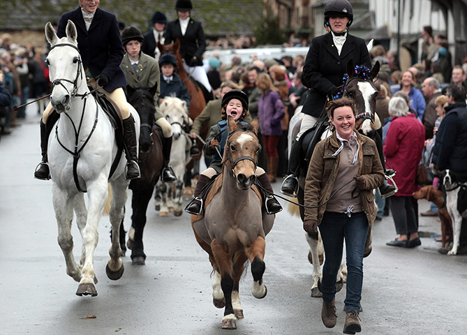 boxing day hunts: A young rider joins the Avon Vale Hunt 