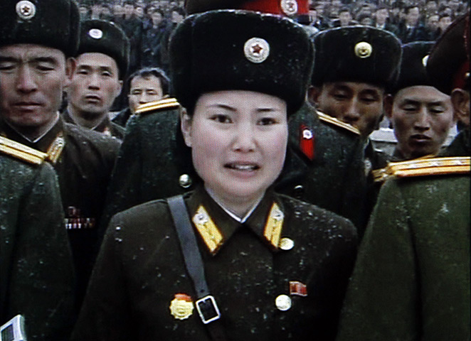 Kim Jong-il funeral: North Korean military personnel mourn during the funeral