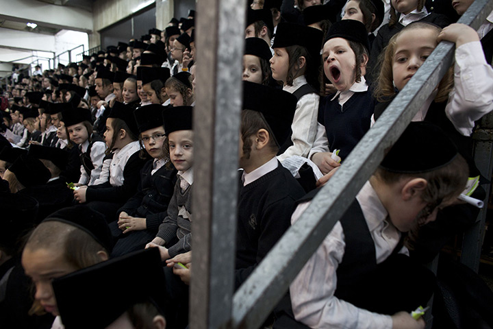 24 hours in pictures: Bnei Brak, Israel: Hanukkah celebrations