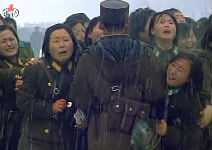 Kim Jong-il funeral: Military personnel during Kim Jong-Il's funeral