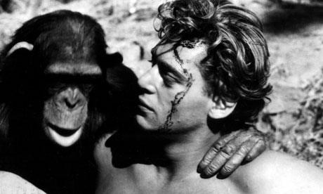 Johnny Weissmuller plays Tarzan in the 1932 film