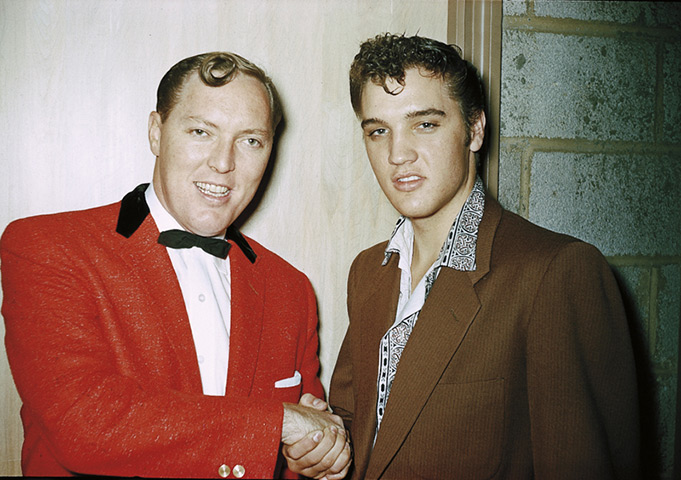Rock stars on the radio: Bill Haley and Elvis Presley