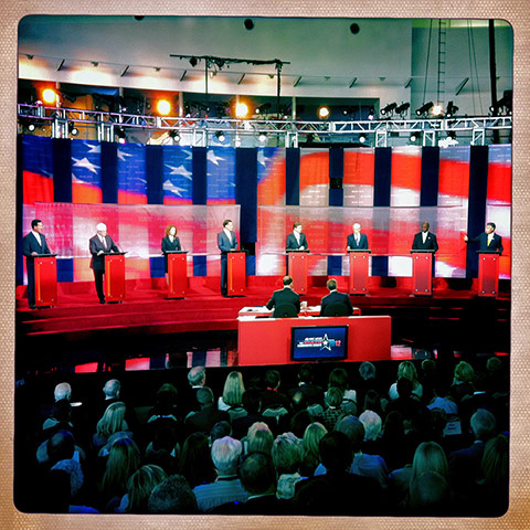 iPhone photos of the year: California, US: Eight republican candidates for US President 