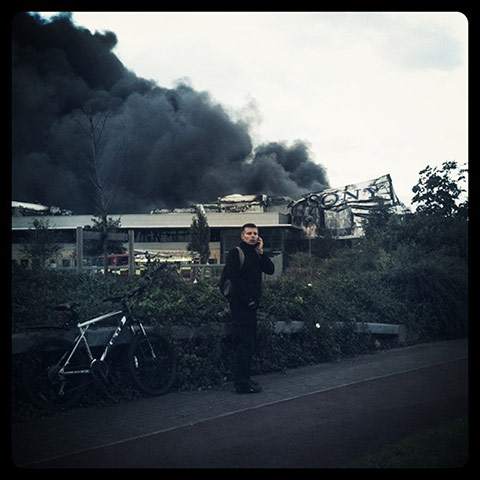 iPhone photos of the year: London, UK: Sony distribution centre on fire in Enfield, London riots 