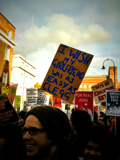 iPhone pictures: London, UK: Students protest against rises in tuition fees