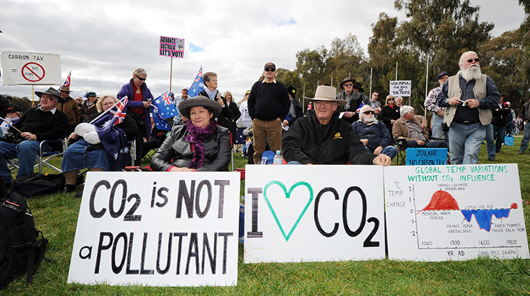 2011 in Environment: Anti-carbon tax protesters in Australia