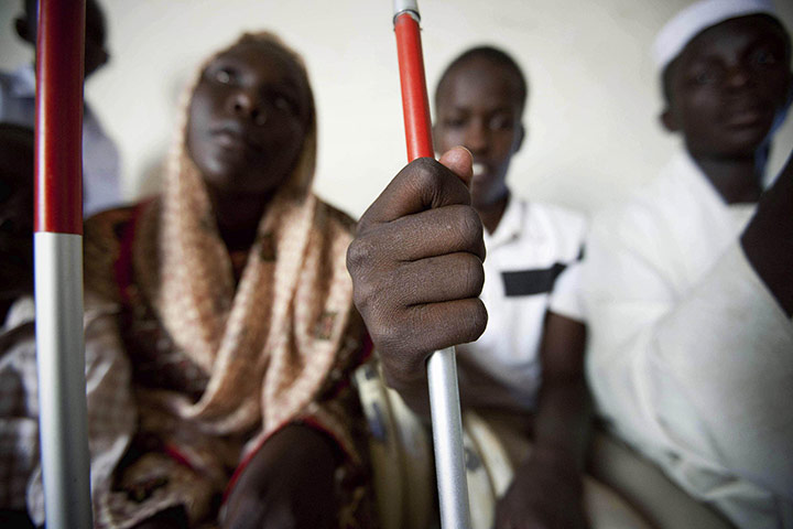 24 Hours: blind members sit at the Sudanese Association for Disabled People