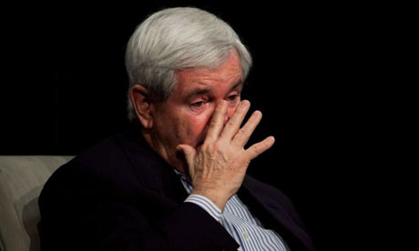 Newt Gingrich in tears