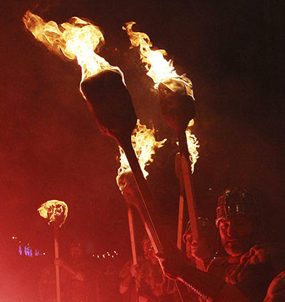 24 hours in pictures: Up Helly Aa vikings 