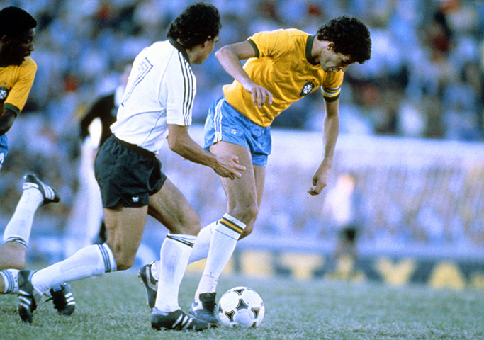 Socrates  : Socrates takes on West Germay's Felix Magath 