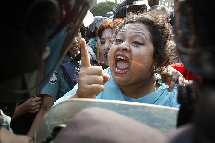 24 hours in pictures: opposition demonstration in Dhaka, Bangladesh