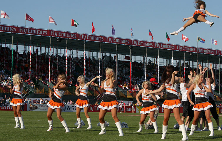24 hours in pictures: Women's Sevens ugby match between Australia and England in Dubai 