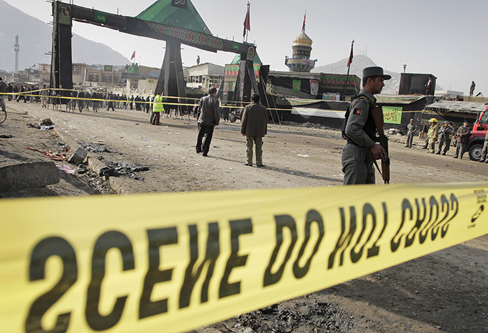 kabul bombing: police officer