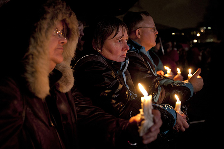 from the agencies: lighting up ceremony for the Norwegian Christmas tree in Trafalgar Square