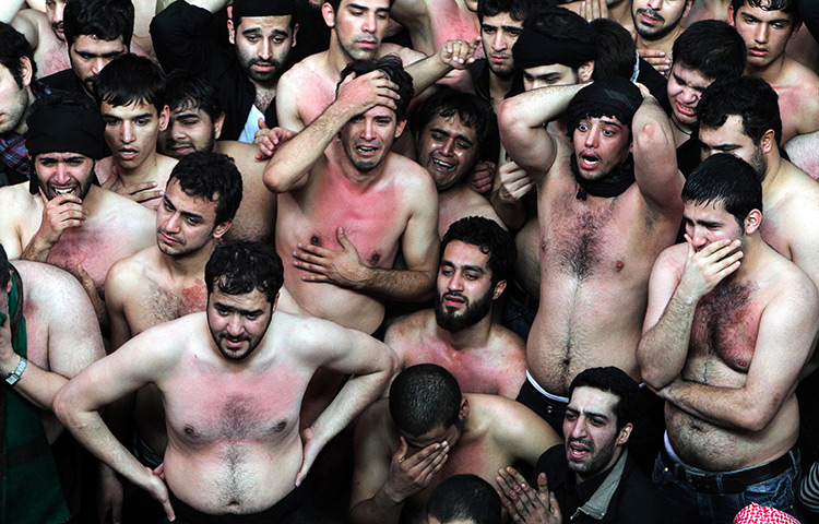 24 hours in pictures: Tehran, Iran: The Ashura ceremonies at the Kerbala mosque