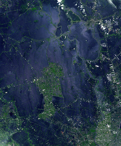 Satellite Eye on Earth: The flooding from the Chao Phraya River