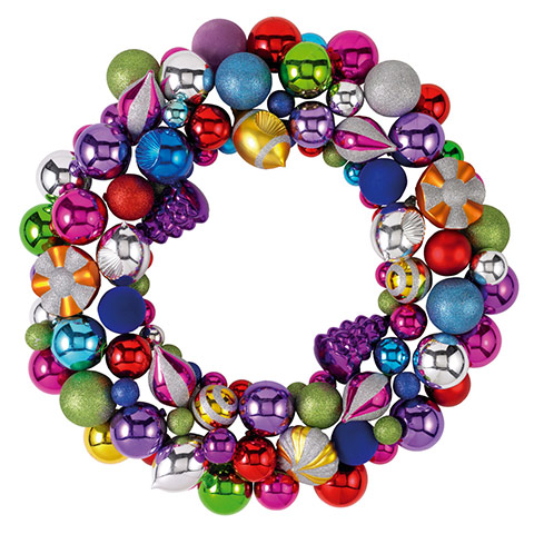 Christmas tree: Bauble wreath