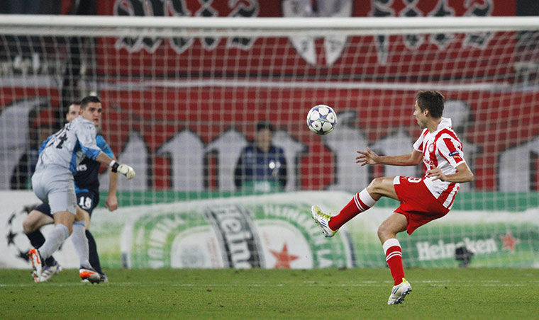 wednesday Champ League: Olympiakos' David Fuster shoots