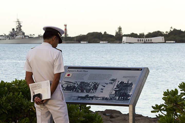 Pearl Harbor memorial: Seishi Goto at the Arizona Memorial