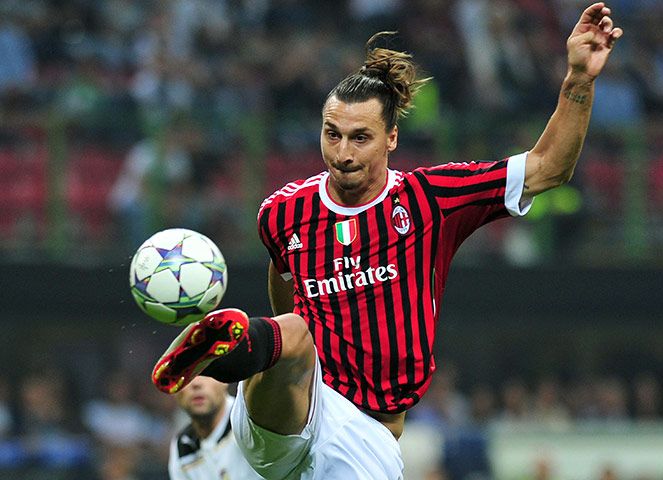 Champions League: AC Milan's Swedish forward Zlatan Ibrahi