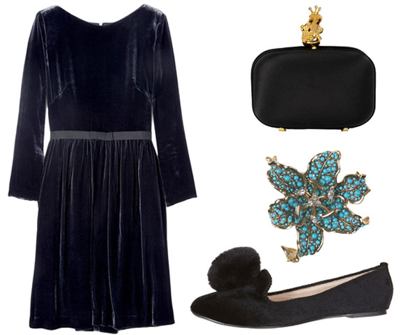 Key trends: Glam Forties: Velvet dress