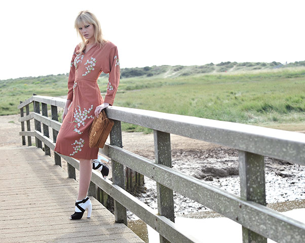 Key trends: Glam Forties: Embellished silk crepe dress