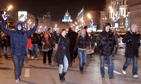 anti-Putin protesters