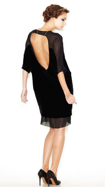Line-up: LBDs: Velvet and chiffon batwing dress