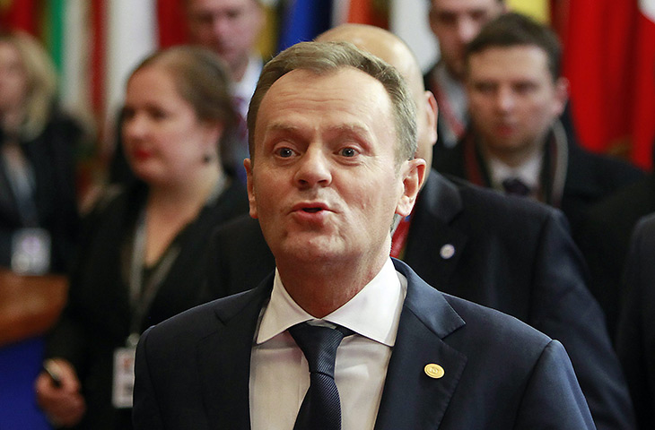 European Union Summit: Polish prime minister Donald Tusk