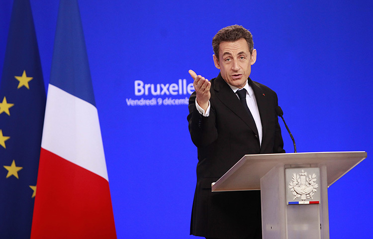 European Union Summit: French president Nicolas Sarkozy