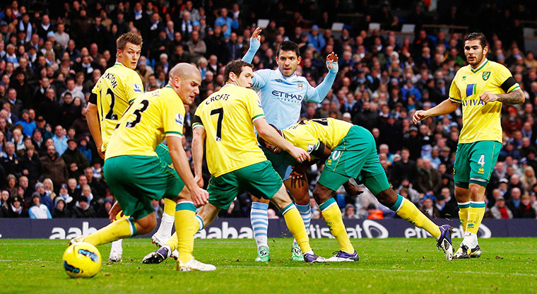 The week in sport: Sergio Aguero scores against Norwich