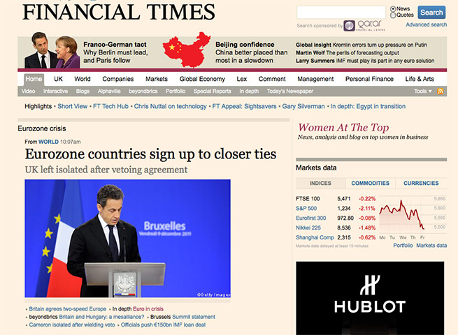 Euro Deal: Financial Times