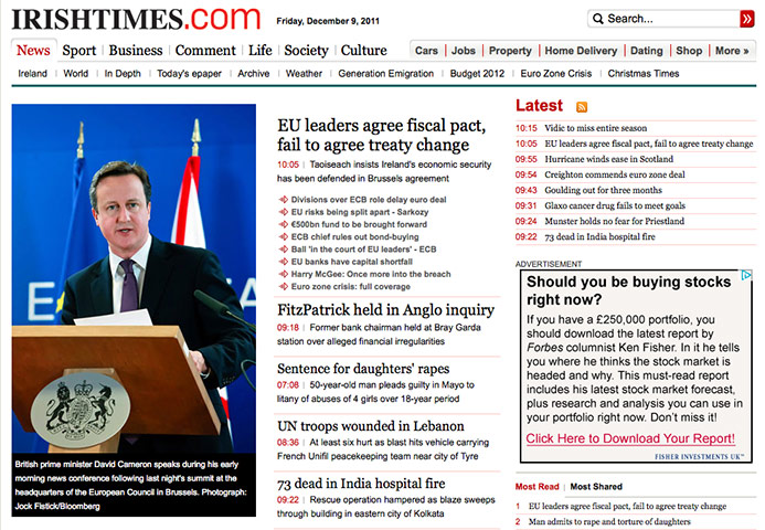 Euro Deal: Irish Times