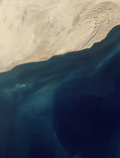 Satellite Eye on Earth: a mud volcano off Pakistan