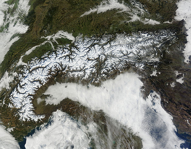 Satellite Eye on Earth: The Alps form a crescent