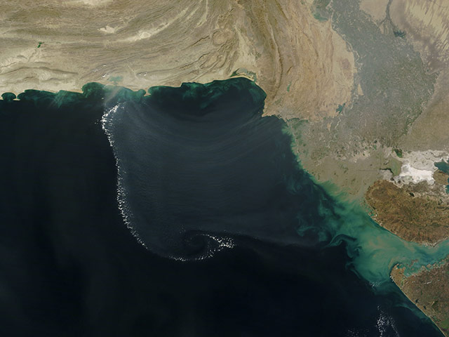 Satellite Eye on Earth: atmospheric gravity waves over the Arabian Sea