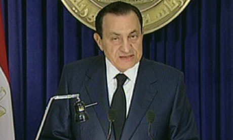 Egyptian president Hosni Mubarak