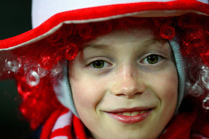 Denmark v England: Young Denmark fan
