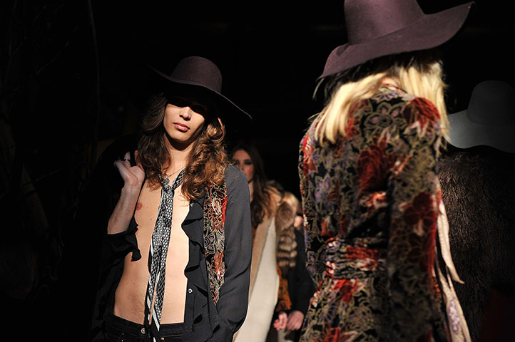 24 hours in pictures: Models walk the runway during New York fashion show