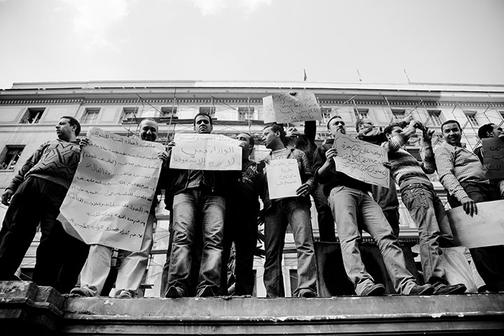 Hossam el-Hamalawy: Telecommunication workers on strike