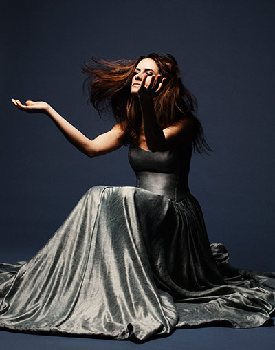 Livia Firth eco-fashion: Indigo Ahimsa silk and hemp gown