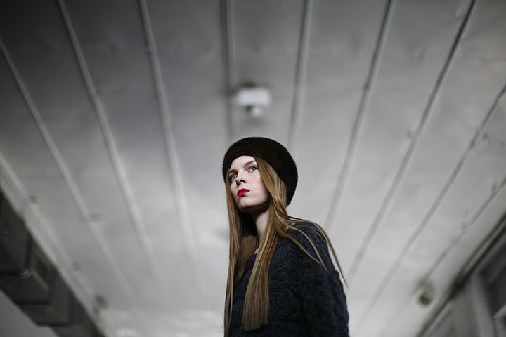 New York Fashion Week: A model presents a creation at New York Fashion Week