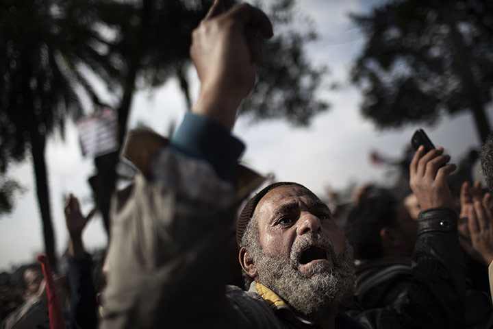 egypt day 18: anti-government demonstrators 